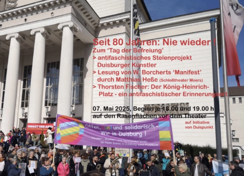 Flyer Duispunkt Ausstellungsbeteiligung 2025 Image Plakat Kunstaktion 2025 Iris Weissschuh